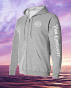 Born & Raised NL Custom Sleeve Zip Hoodie - Unisex