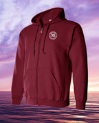 Born & Raised in NB left chest Zip Hoodie - Unisex