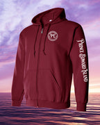 Born & Raised in PEI left chest and sleeve Zip Hoodie - Unisex