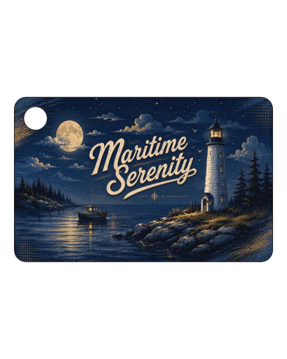 Maritime Serenity Night Keychain