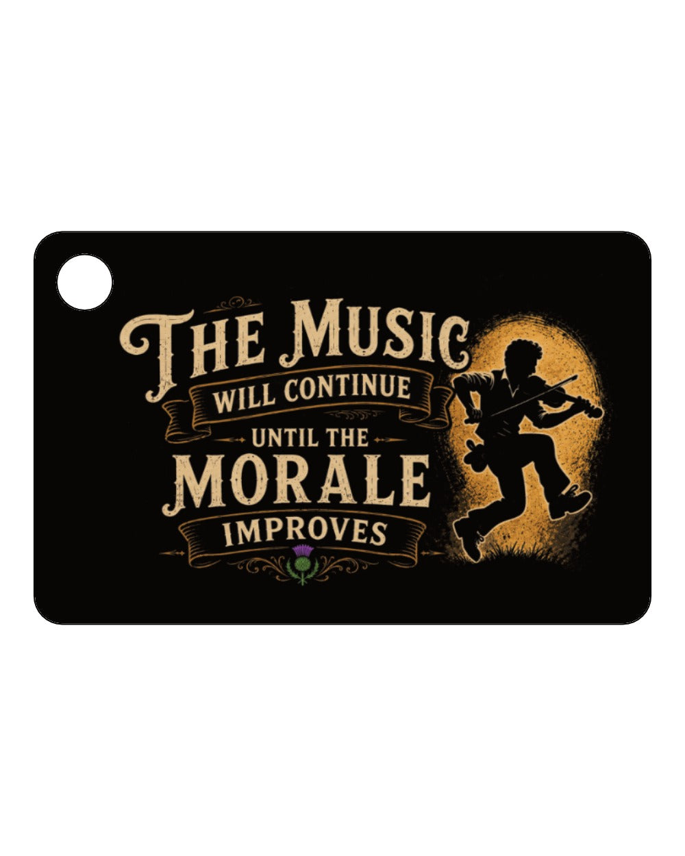 Music Will Continue Fiddle Keychain