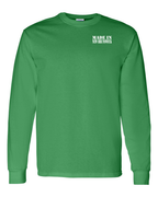 Made In NB ( White Lettering) Left Chest and Back Long Sleeve Tee - Unisex