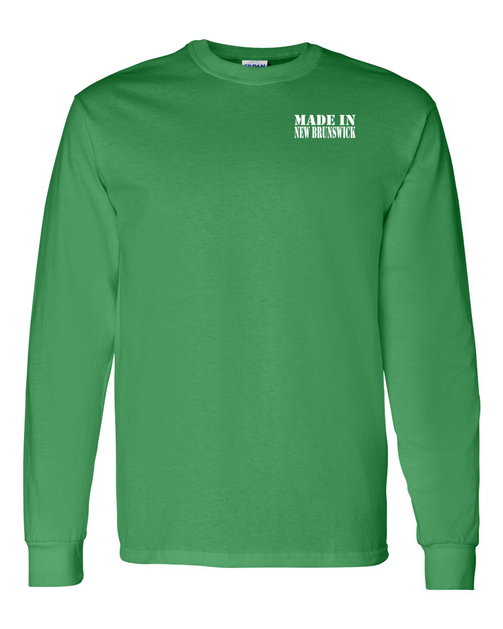 Made In NB ( White Lettering) Left Chest and Back Long Sleeve Tee - Unisex