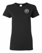Born and Raised Heart Flag CB Left Chest Women's Tee