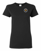 Born and Raised Heart Flag NB Left Chest and Back Women's Tee