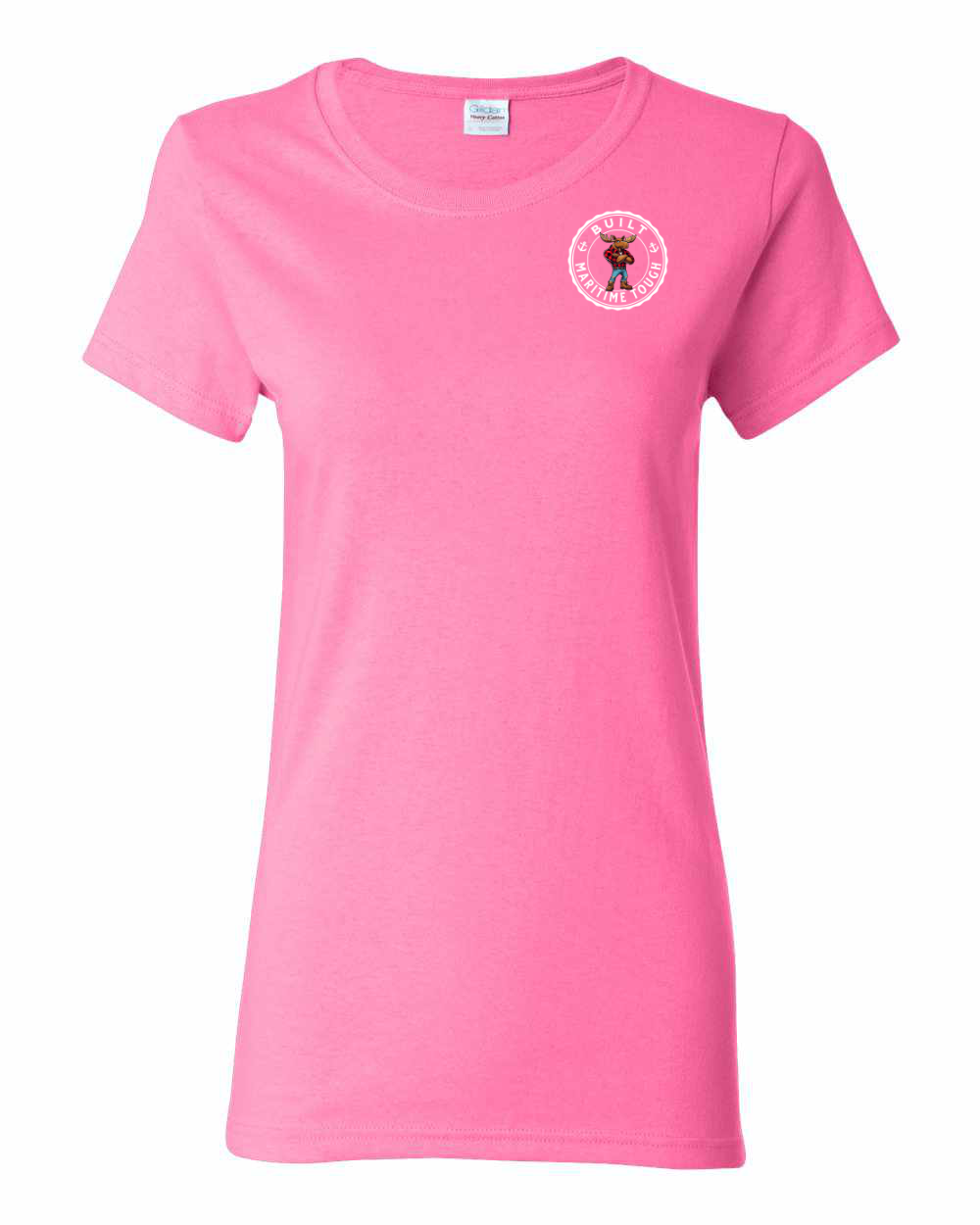 Built Maritime Tough Moose Left Chest Women's Tee