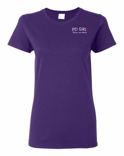 PEI Girl Forever and Always Left Chest Women's Tee