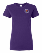 Born and Raised Heart Flag NB Left Chest and Back Women's Tee