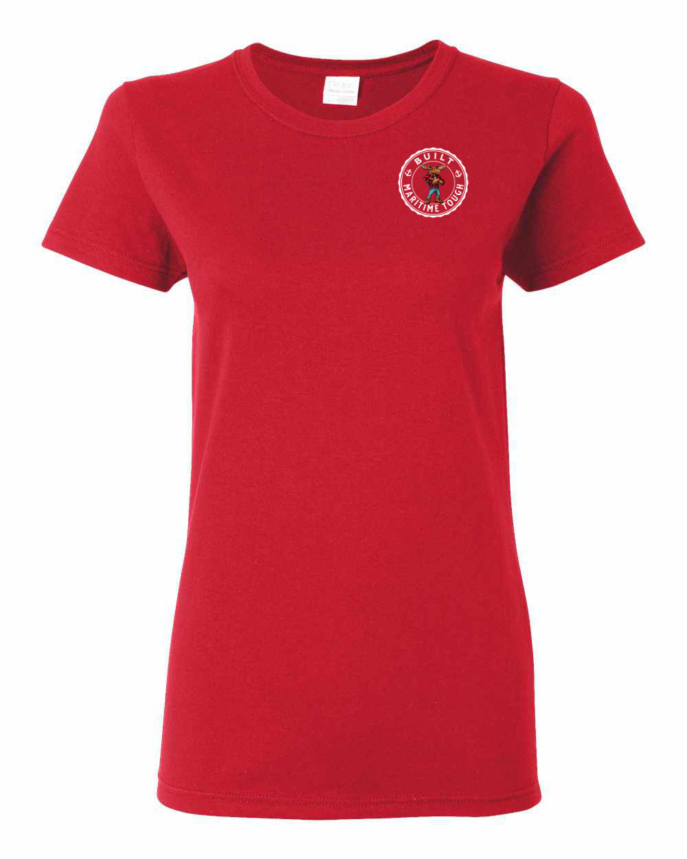 Built Maritime Tough Moose Left Chest Women's Tee