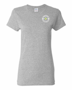 Born and Raised Heart Flag CB Left Chest Women's Tee