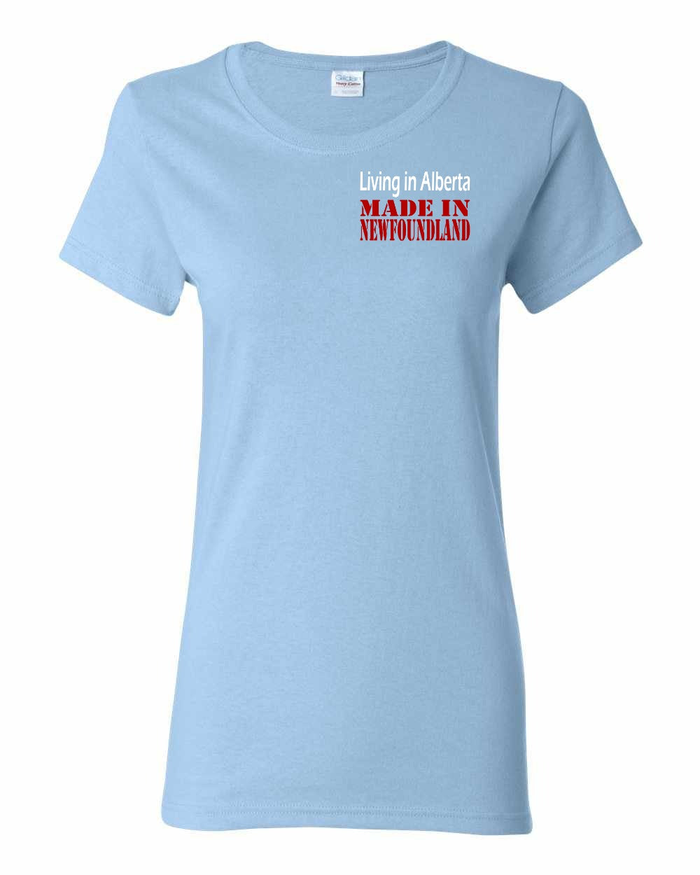 Living Alberta Made in NFLD Left Chest and Back Women's Tee