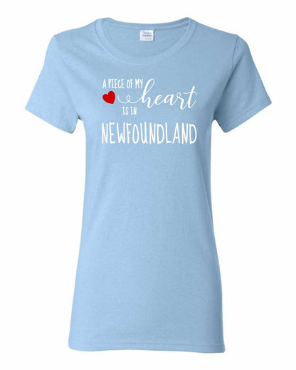 A piece of My heart in Newfoundland (Red Heart) Full Women's Tee