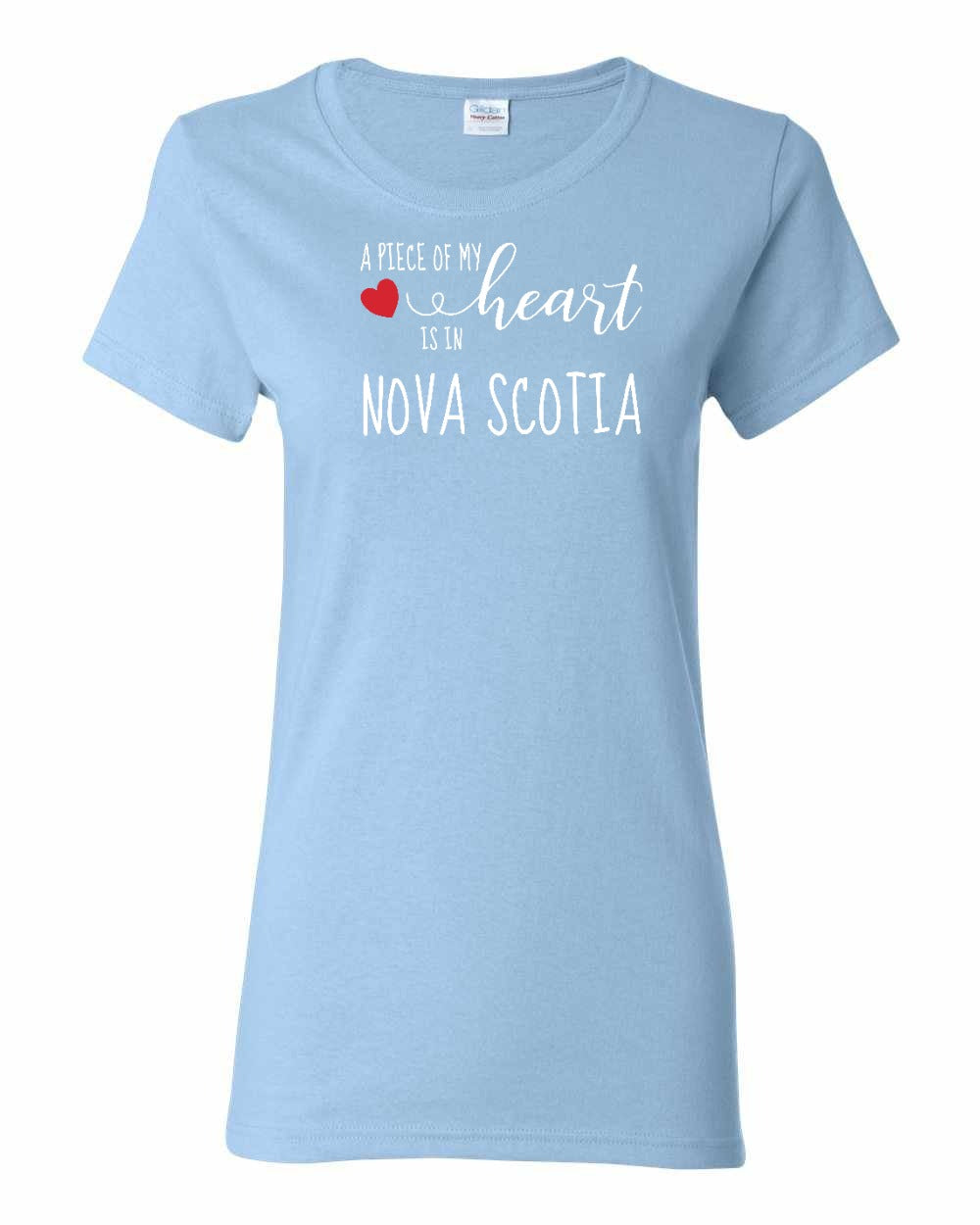 A piece of My heart in Nova Scotia (Red Heart) Full womens-tee