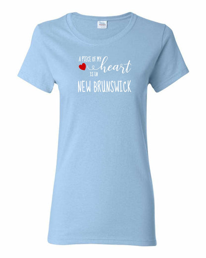 A piece of My heart in New Brunswick (Red Heart) Full Women's Tee