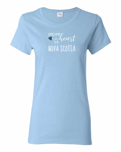 A piece of My heart in Nova Scotia (Tartan Heart) Full womens-tee