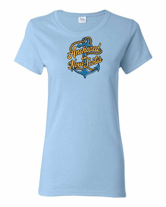 Anchored in Nova Scotia (New Design) Full womens-tee