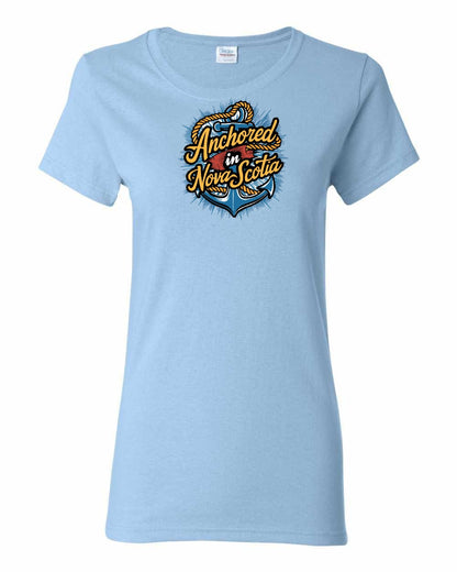 Anchored In Nova Scotia (Old Design) Full womens-tee