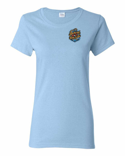 Anchored In Nova Scotia (Old Design) Left Chest and Back womens-tee