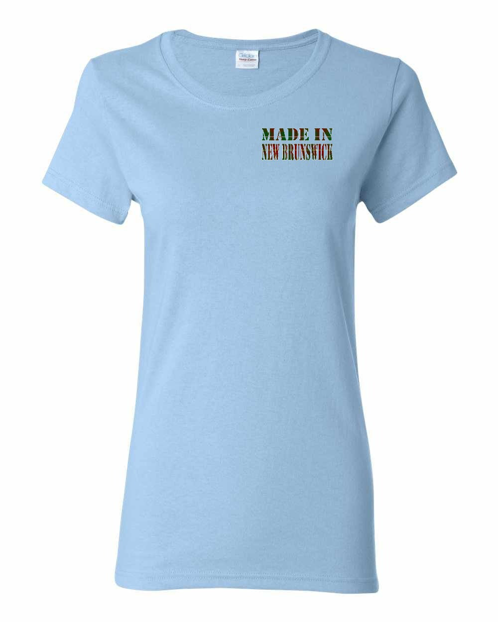 Made In NB ( Tartan Lettering) Left Chest Women's Tee