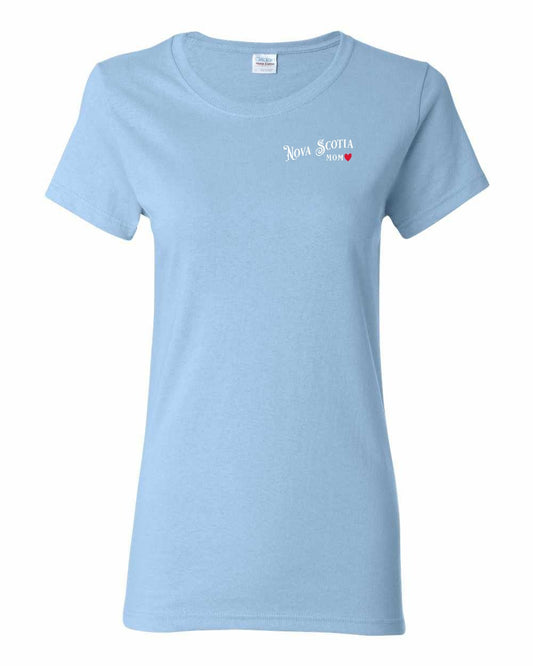 Nova Scotia Mom Left Chest and Back womens-tee