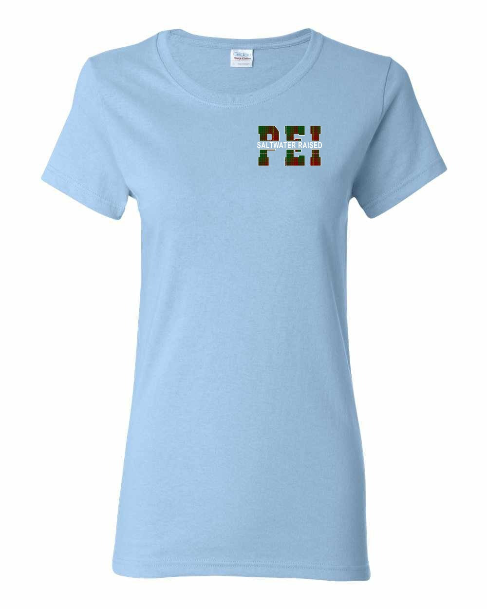 PEI Saltwater Raised Left Chest Women's Tee