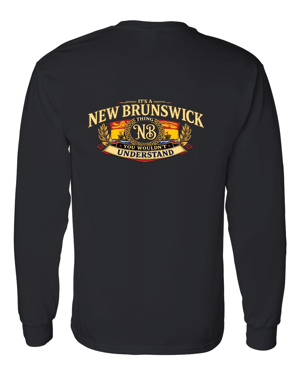 Nb Understand Left Chest and Back Long Sleeve in Black - back