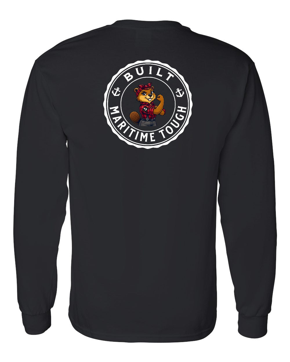 Built Maritime Tough Rosie Left Chest & Back Long Sleeve Tee - Unisex
