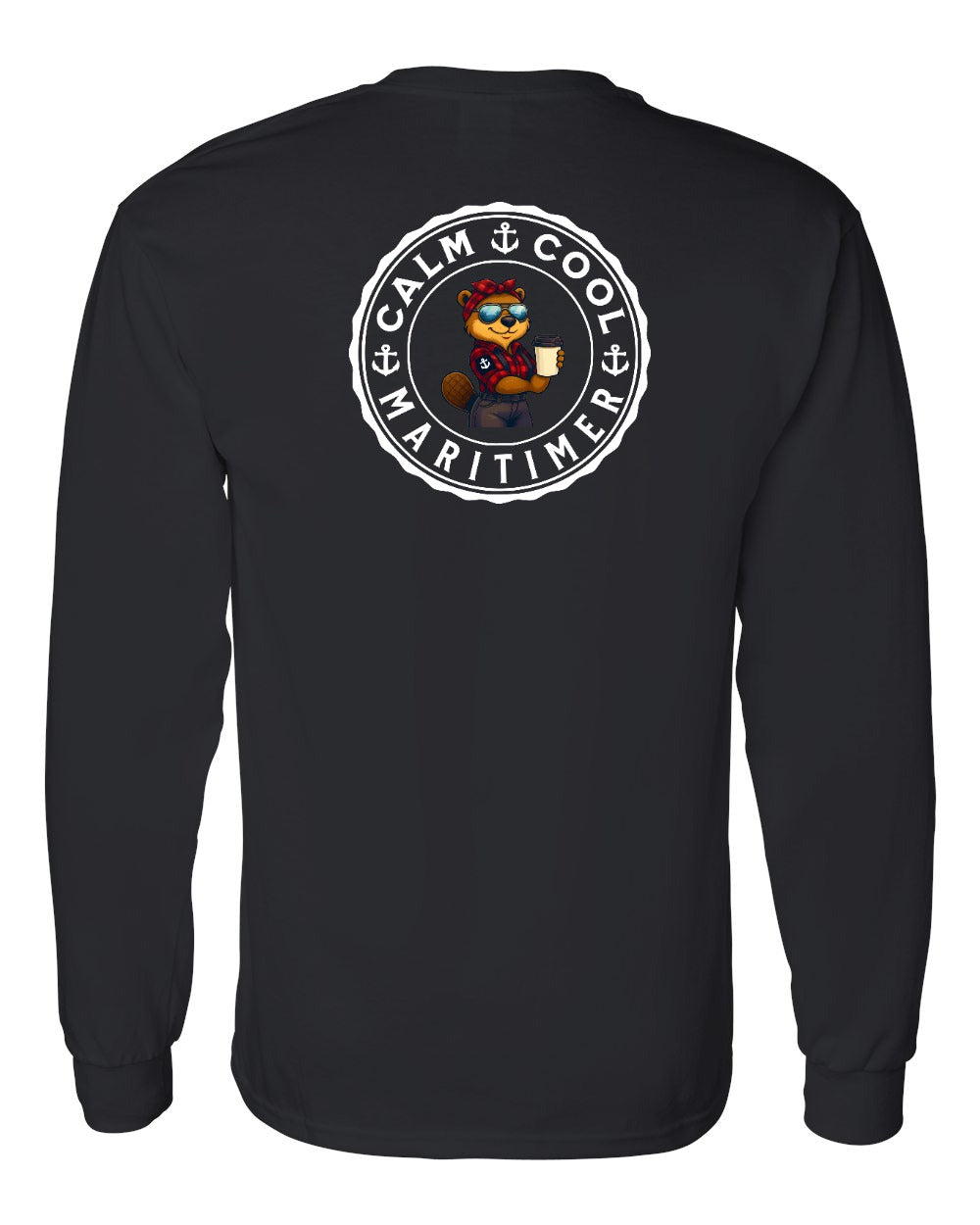 Calm Cool Maritimer Rosie Left Chest & Back Long Sleeve Tee - Unisex