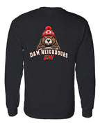 Dam Neighbours Left Chest and Back Long Sleeve in Black - back