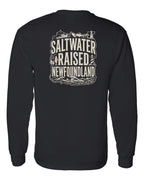 NFLD Saltwater Raised Folk Left Chest and Back Long Sleeve Tee - Unisex