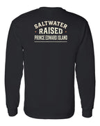 PEI Saltwater Raised Sign Left Chest And Back Long Sleeve Tee - Unisex