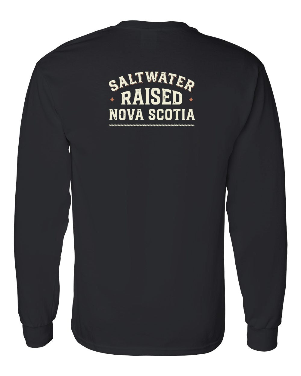 Saltwater Raised NS Sign Left Chest and Back Long Sleeve Tee - Unisex