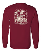 NFLD Saltwater Raised Folk Left Chest and Back Long Sleeve Tee - Unisex