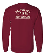 NFLD Saltwater Raised Sign Left Chest and Back Long Sleeve Tee - Unisex