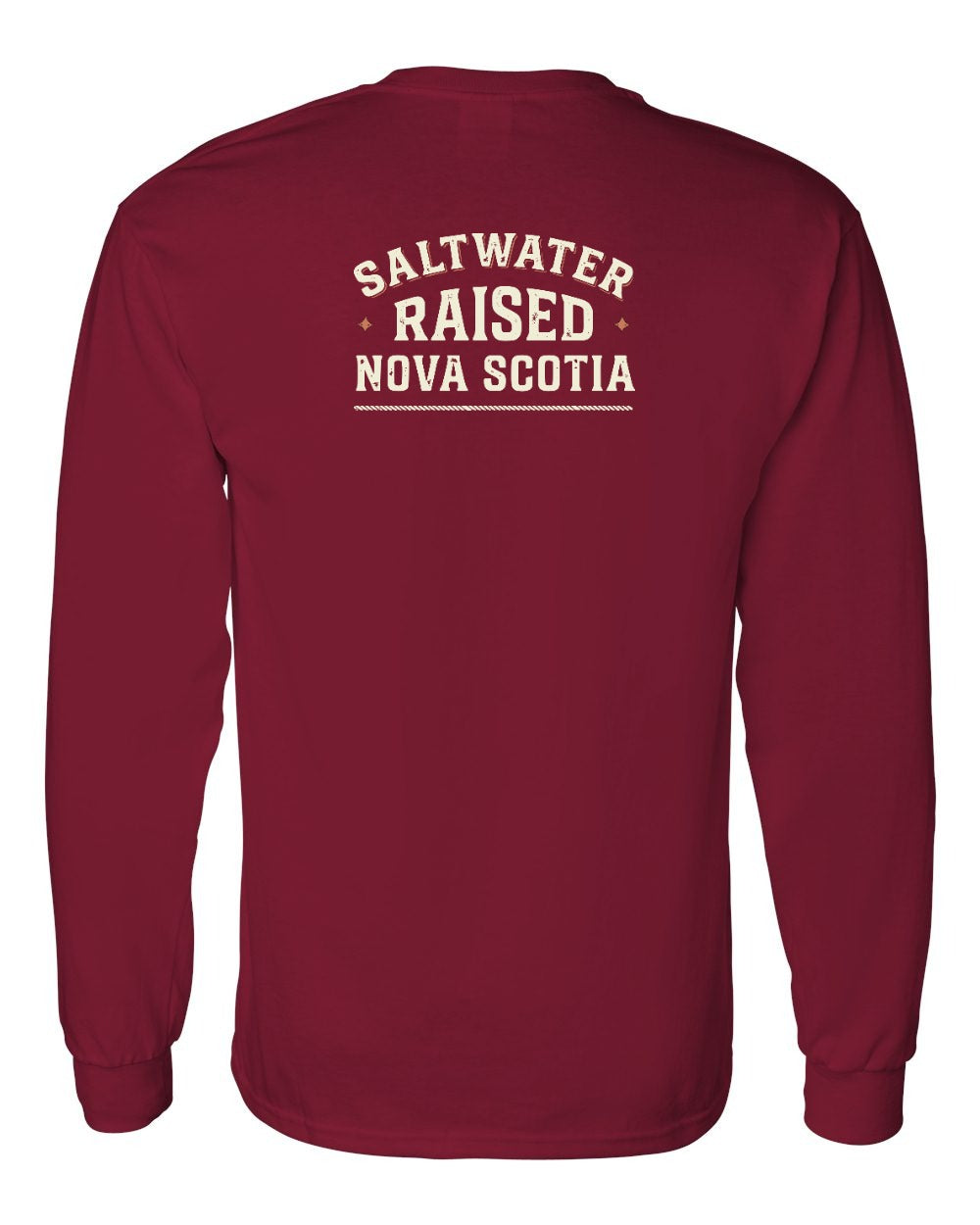 Saltwater Raised NS Sign Left Chest and Back Long Sleeve Tee - Unisex