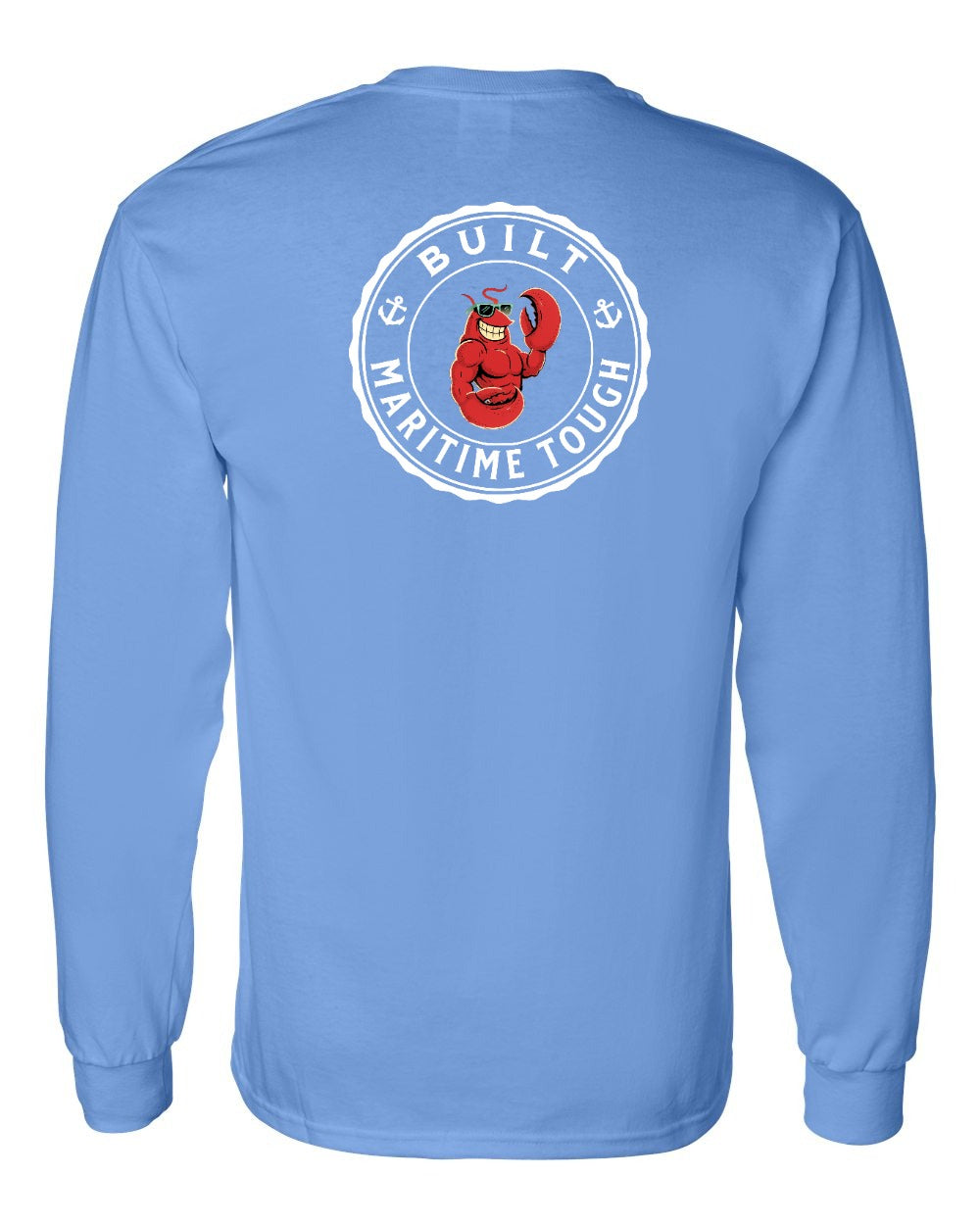Built Maritime Tough Lobster Left Chest & Back Long Sleeve Tee - Unisex