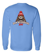 Dam Neighbours Left Chest and Back Long Sleeve in Carolina Blue - back