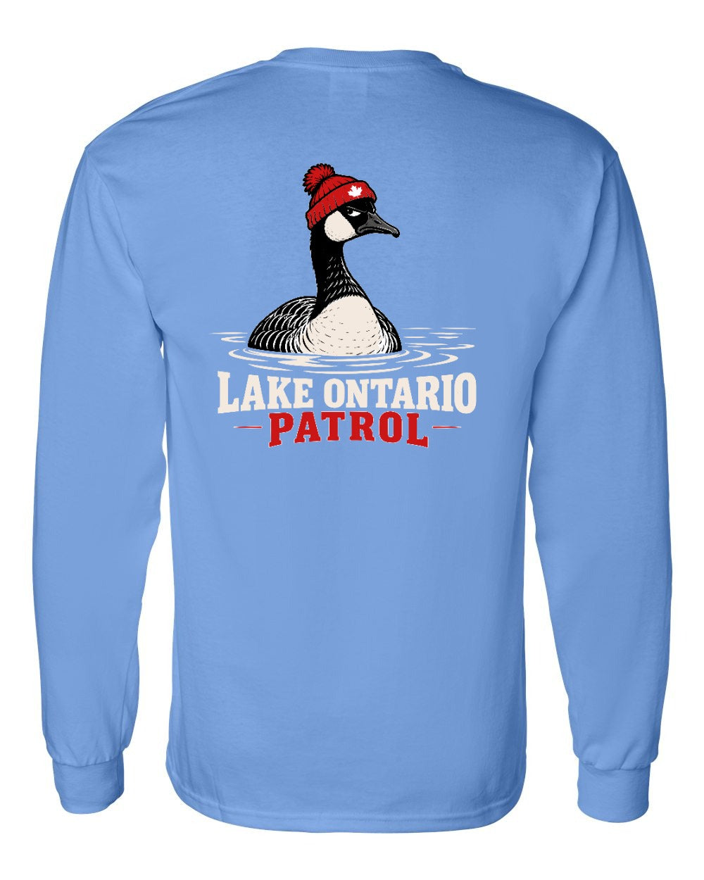 Lake Patrol Left Chest and Back Long Sleeve in Carolina Blue - back