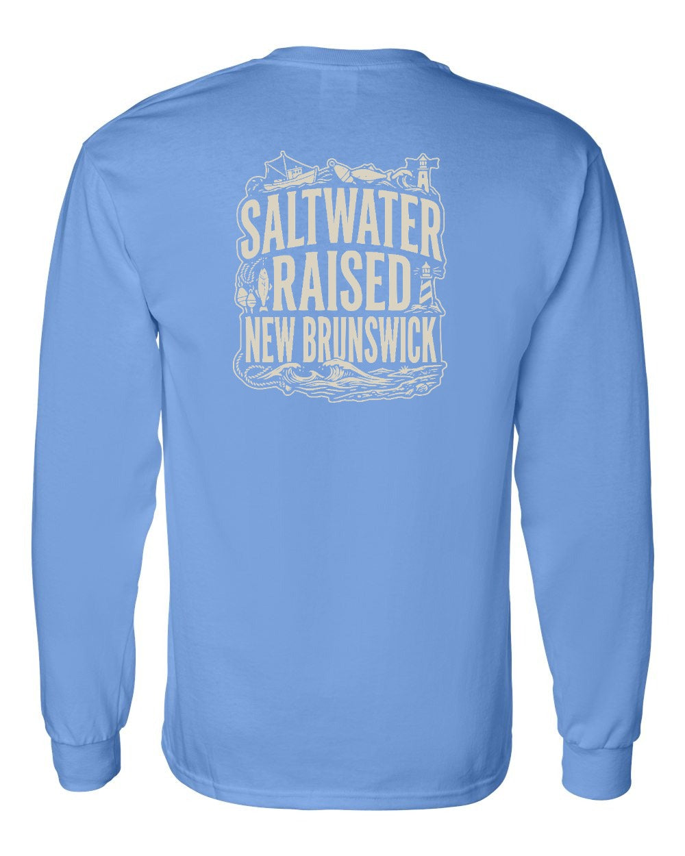 NB Saltwater Raised Folk Left Chest and Back Long Sleeve Tee - Unisex