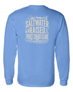 PEI Saltwater Raised Folk Left Chest and Back Long Sleeve Tee - Unisex