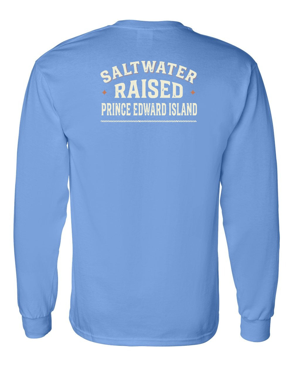 PEI Saltwater Raised Sign Left Chest And Back Long Sleeve Tee - Unisex