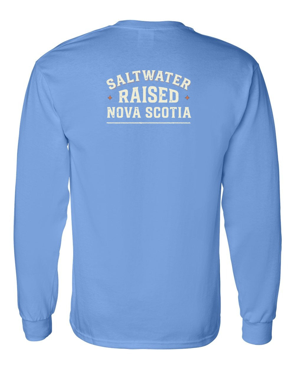 Saltwater Raised NS Sign Left Chest and Back Long Sleeve Tee - Unisex