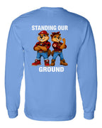 Standing Our Ground Left Chest and Back Long Sleeve in Carolina Blue - back