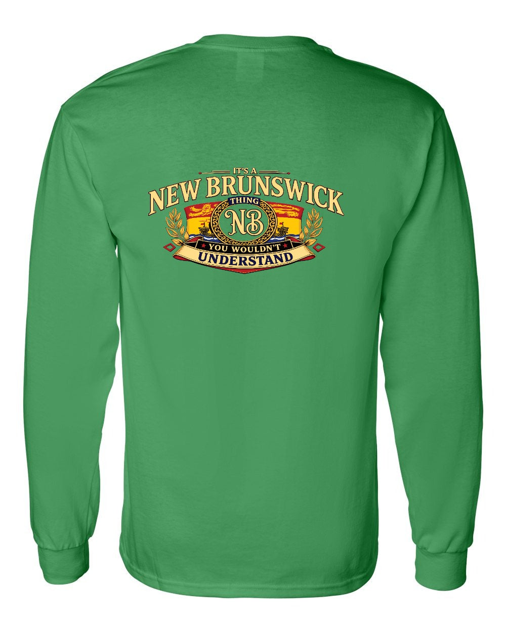 Nb Understand Left Chest and Back Long Sleeve in Irish Green - back
