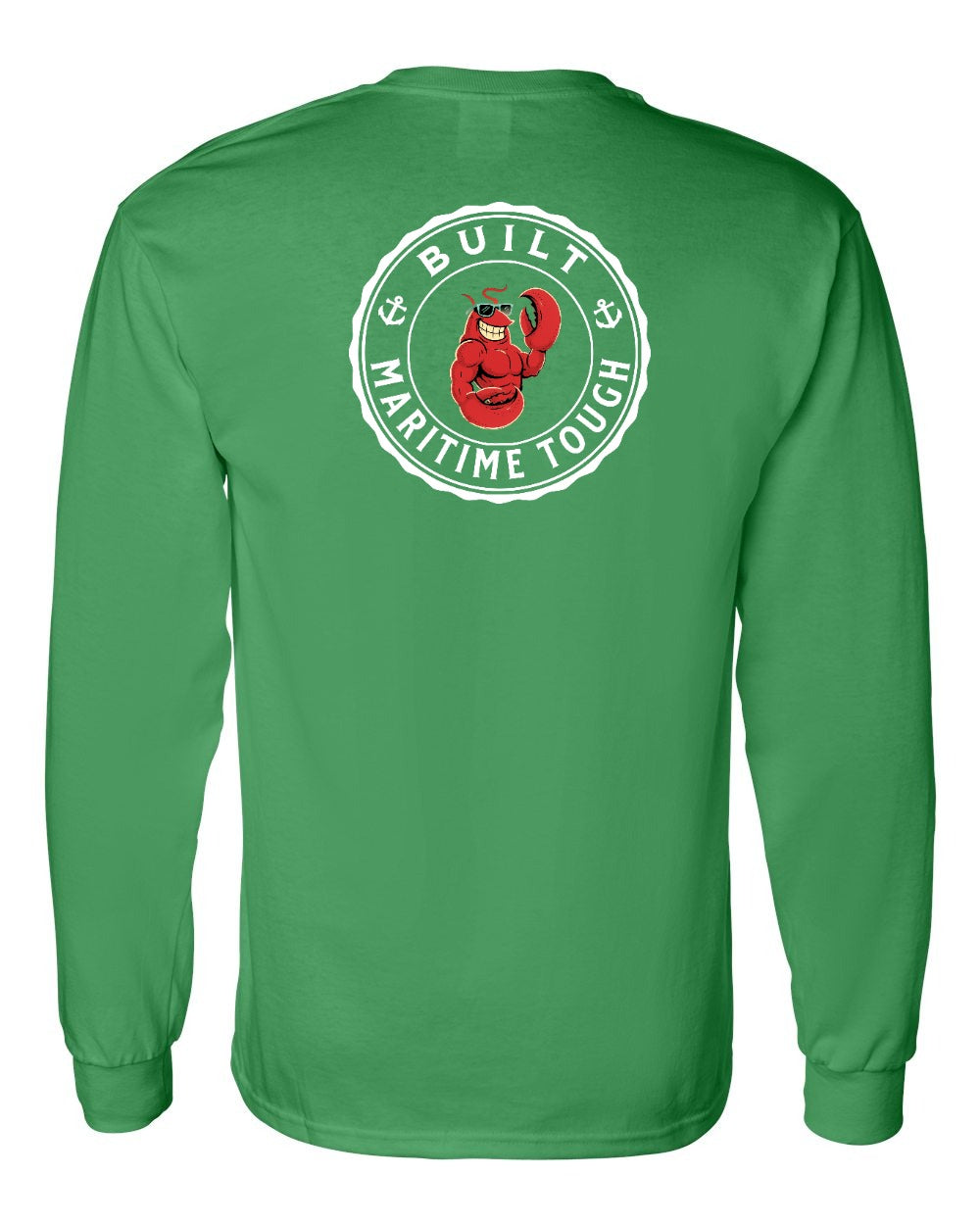Built Maritime Tough Lobster Left Chest & Back Long Sleeve Tee - Unisex