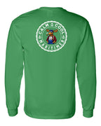 Calm Cool Maritimer Moose Left Chest & Back Long Sleeve Tee - Unisex