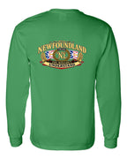 Newfoundland Thing Badge Left Chest and Back Long Sleeve in Irish Green - back
