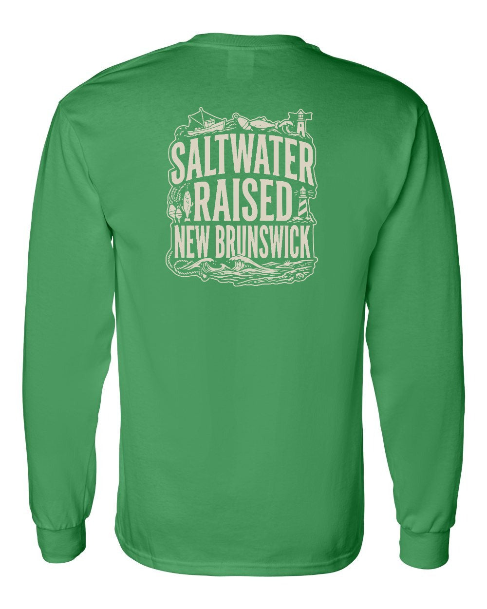 NB Saltwater Raised Folk Left Chest and Back Long Sleeve Tee - Unisex