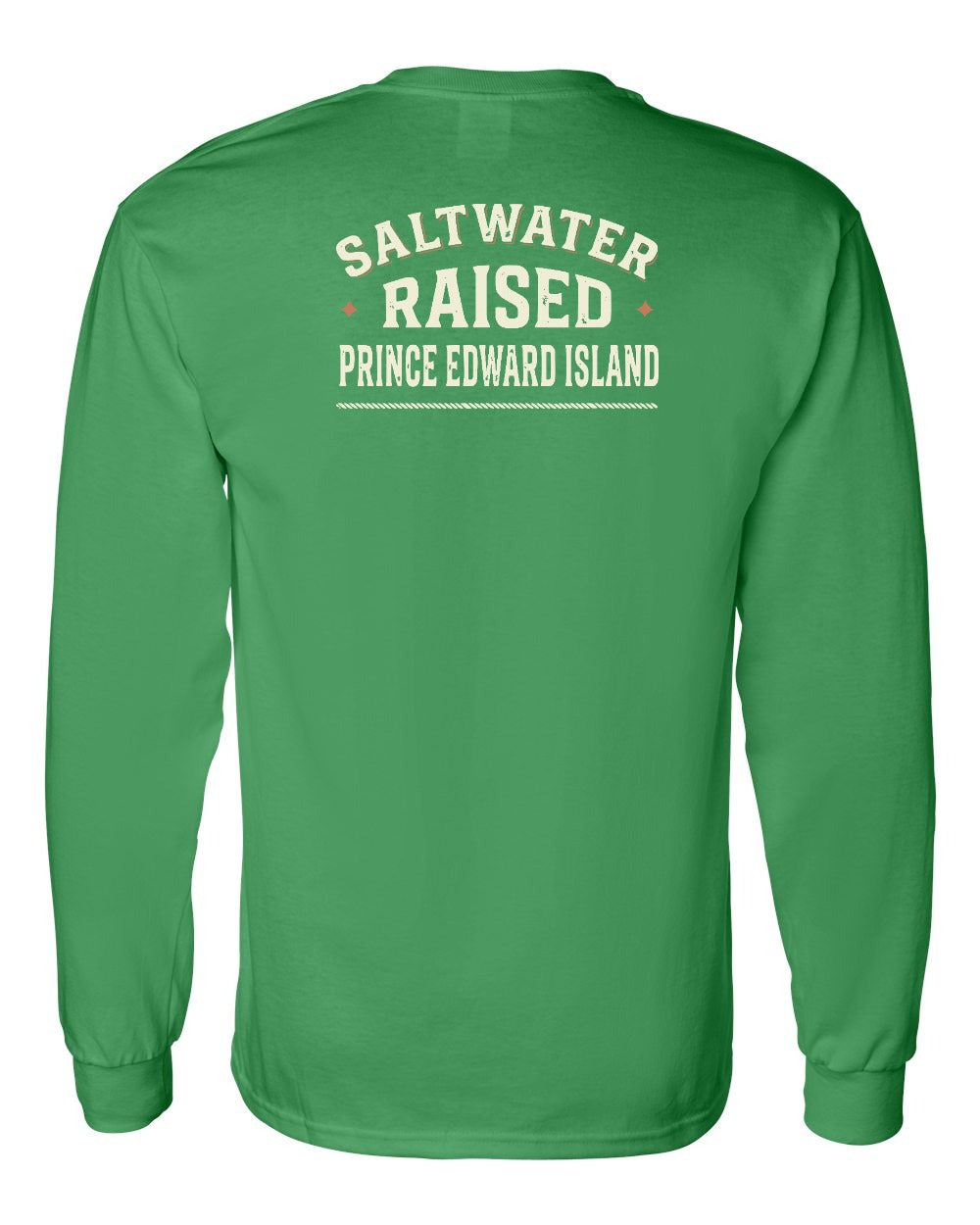 PEI Saltwater Raised Sign Left Chest And Back Long Sleeve Tee - Unisex