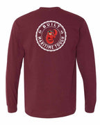 Built Maritime Tough Lobster Left Chest & Back Long Sleeve Tee - Unisex